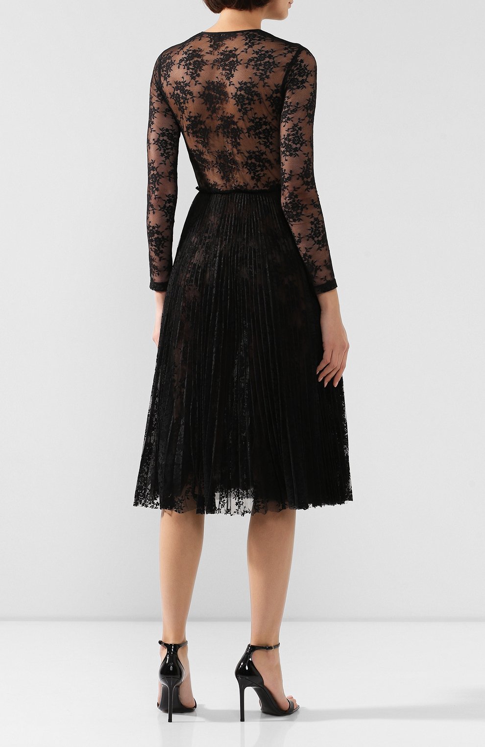 Кружевное платье ERMANNO ERMANNO SCERVINO черного цвета по цене 77500 руб., арт. 45T AB58 PIZ, фото 4 Кружевное платье ERMANNO ERMANNO SCERVINO, арт. 45T AB58 PIZ, фото 4