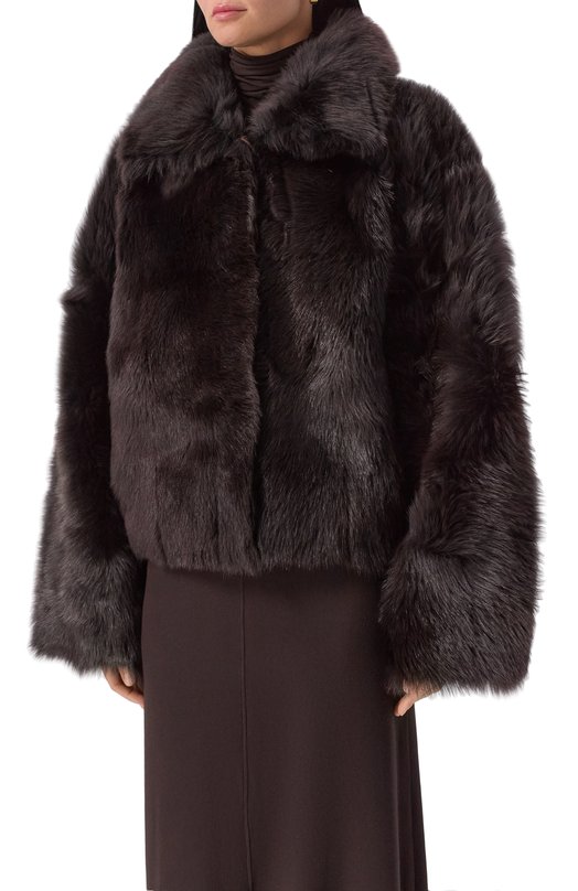 Дубленка из овчины Andrea Ya'aqov 25WSHE68B/SHEARLING Коричневый  25WSHE68B/SHEARLING Фото 3