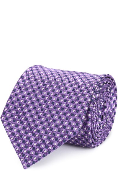 Мужской шелковый галстук с узором ZEGNA, арт. Z9E021L8