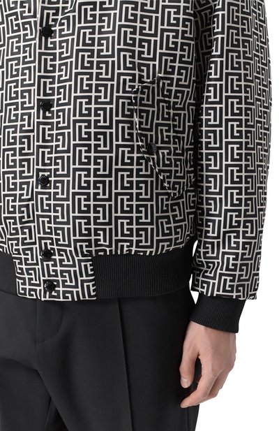 Двусторонний бомбер BALMAIN черно-белого цвета по цене 249500 руб., арт. GH1TFA27/XL26, фото 5 Двусторонний бомбер BALMAIN, арт. GH1TFA27/XL26, фото 5