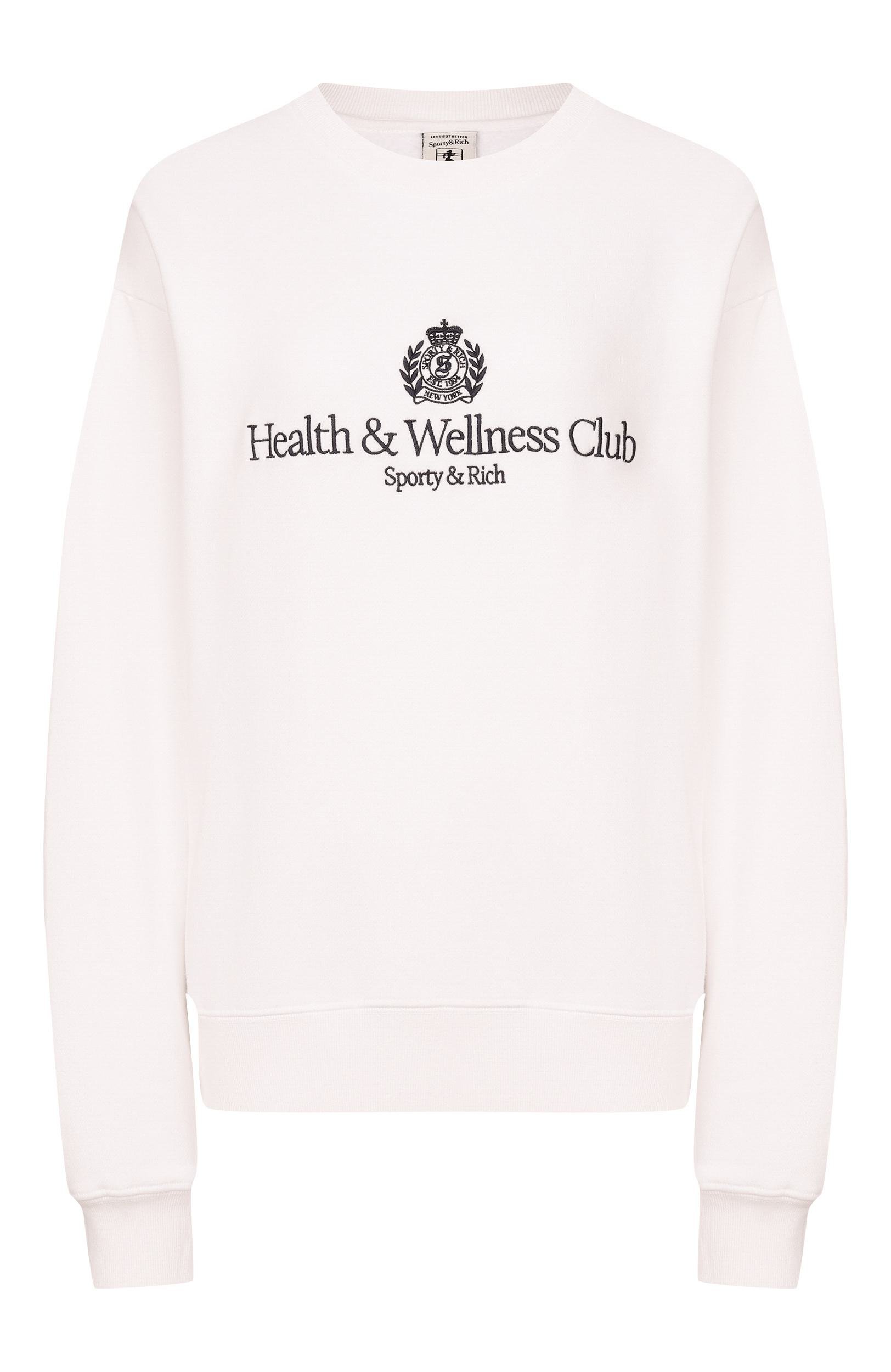Хлопковый свитшот SPORTY AND RICH, арт. ST098712241WH01, фото 1