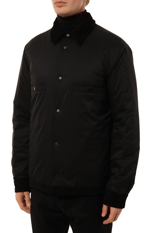 Двусторонняя куртка-рубашка из вельвета Dolce & Gabbana G9BCUT/FUVFB Чёрный  G9BCUT/FUVFB Фото 6