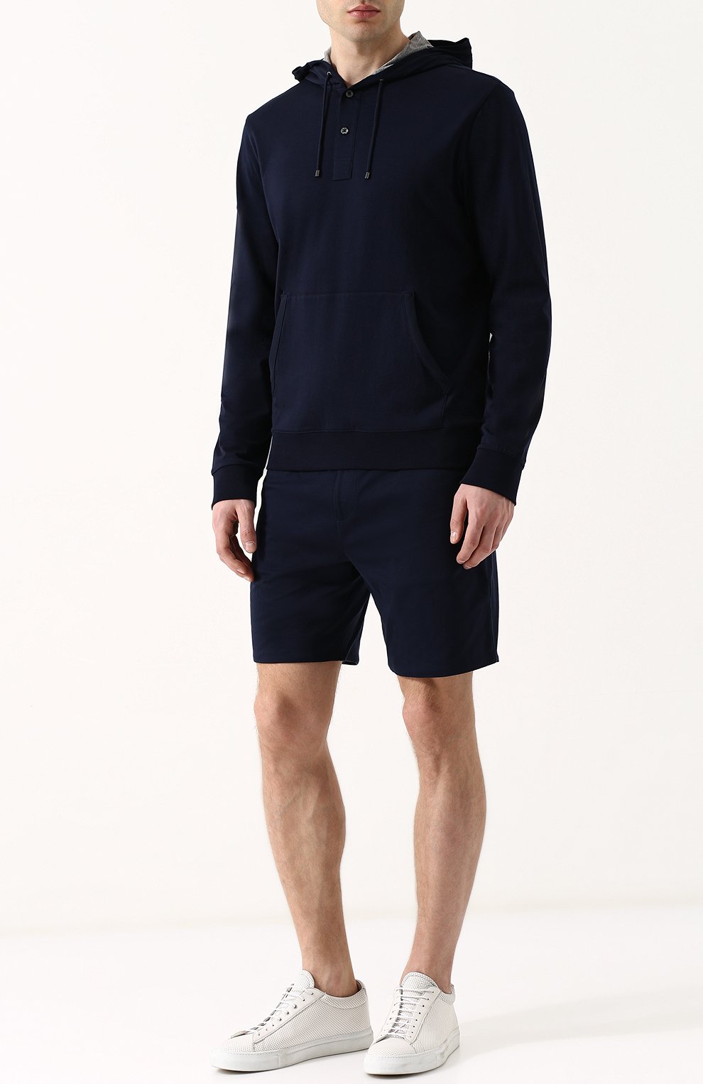 Хлопковое худи с воротником на пуговицах RALPH LAUREN, арт. 790681671, фото 2