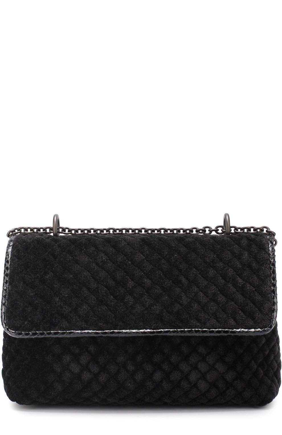 Сумка baby olimpia из бархата с отделкой из кожи змеи BOTTEGA VENETA, арт. 432241/VB0R1, фото 1