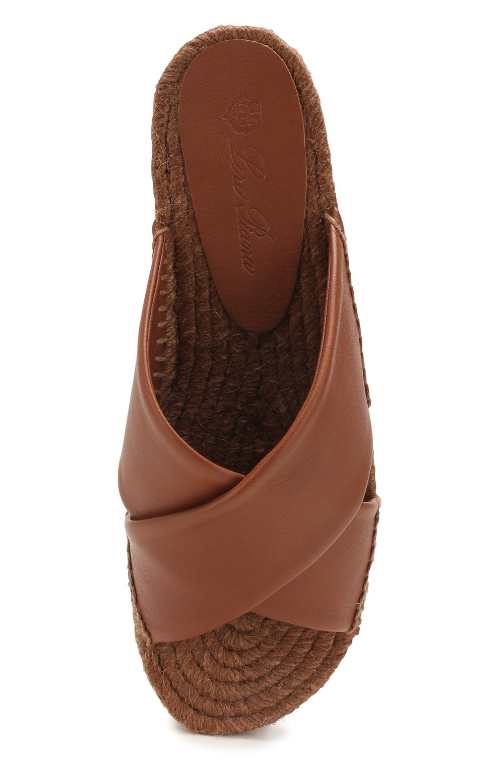 Кожаные шлепанцы cross LORO PIANA, арт. FAL1149, фото 5