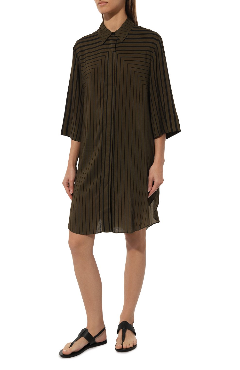 Туника из вискозы MARYAN MEHLHORN хаки цвета по цене 41040 руб., арт. M3535529, фото 3 Туника из вискозы MARYAN MEHLHORN, арт. M3535529, фото 3