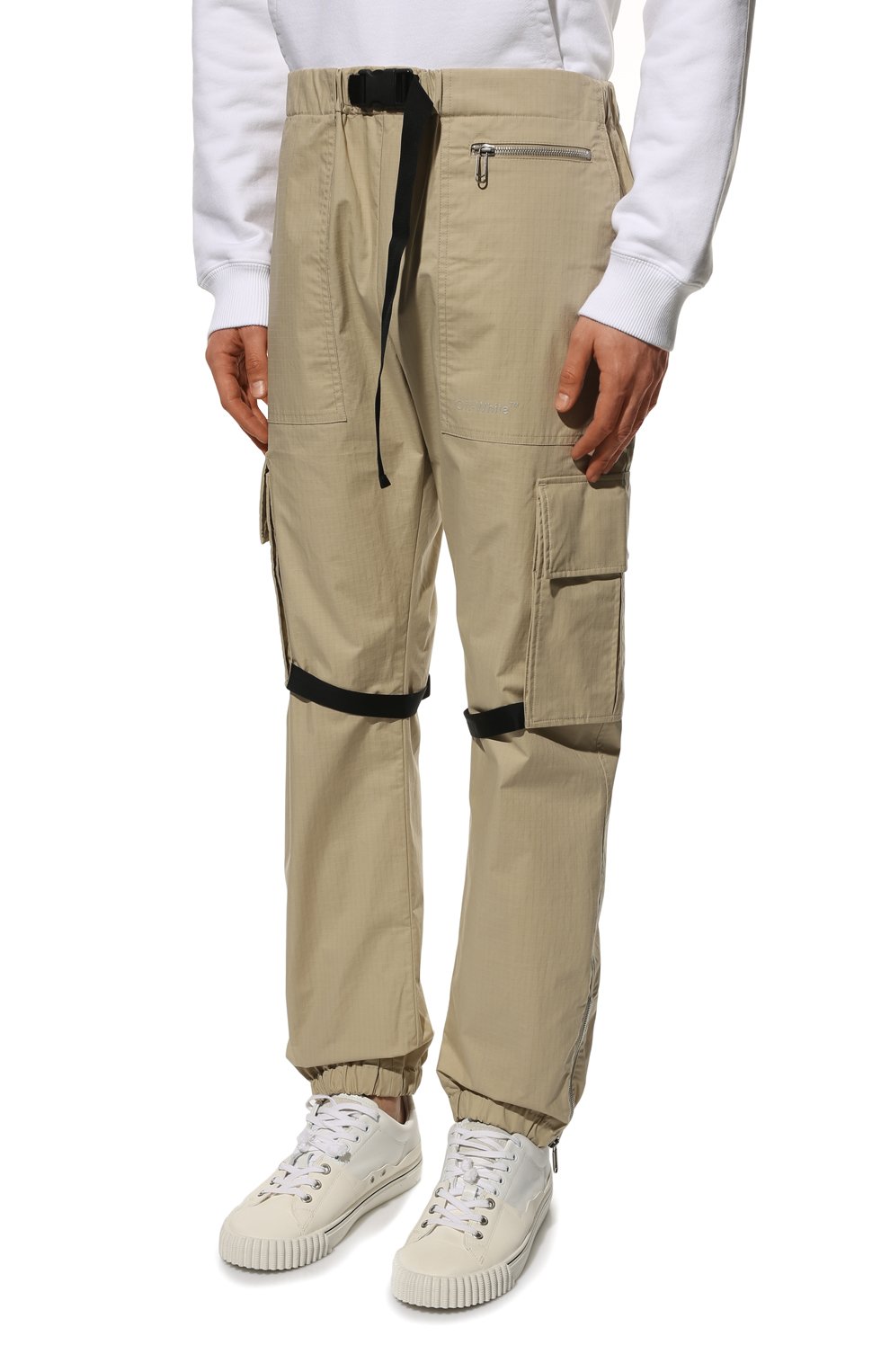 Хлопковые джоггеры OFF-WHITE, арт. 0MCF031S22FAB001, фото 3