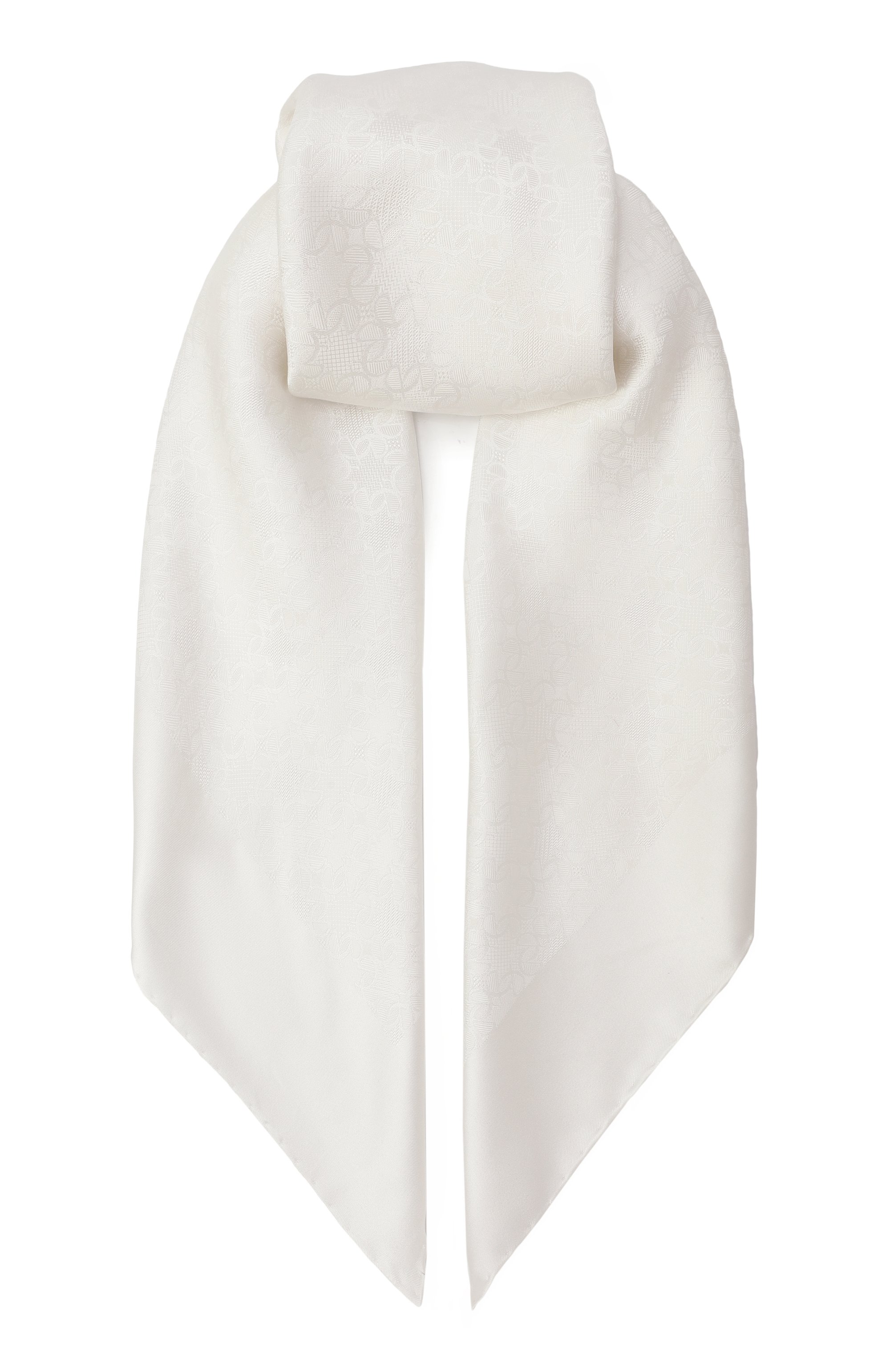 Шелковый платок ELIE SAAB молочного цвета по цене 59200 руб., арт. SE9090J6096, фото 1 Шелковый платок ELIE SAAB, арт. SE9090J6096, фото 1