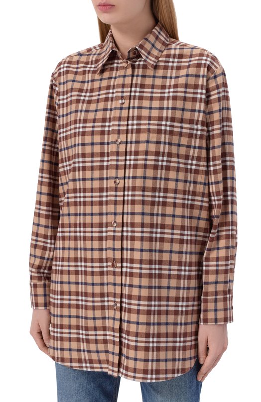 Хлопковая рубашка Academia CELIA-P0CKET-BC/5356 Бежевый  CELIA-P0CKET-BC/5356 Фото 3