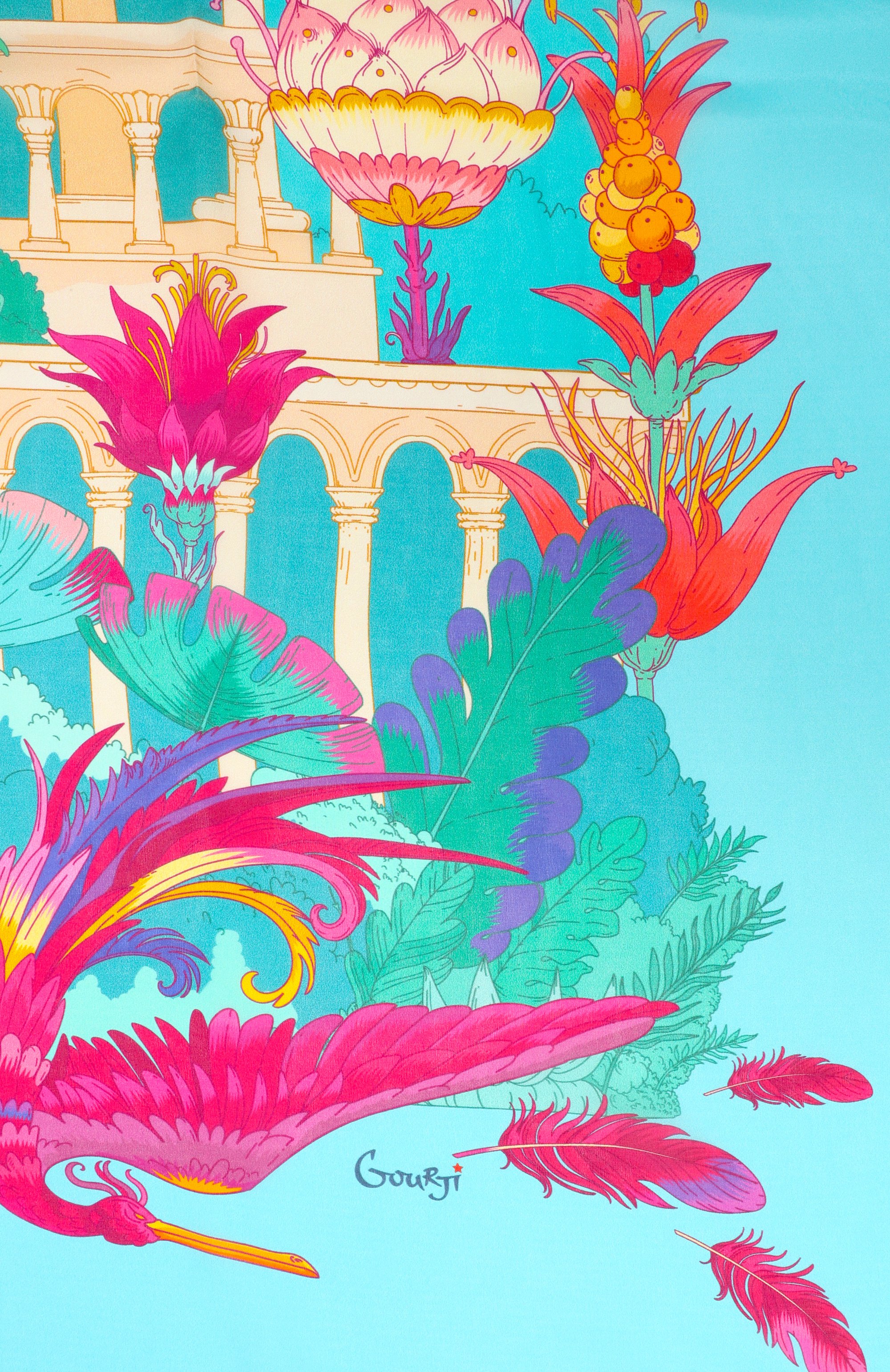 Шелковая шаль дивный сад GOURJI, арт. 91131037/445562108, фото 4