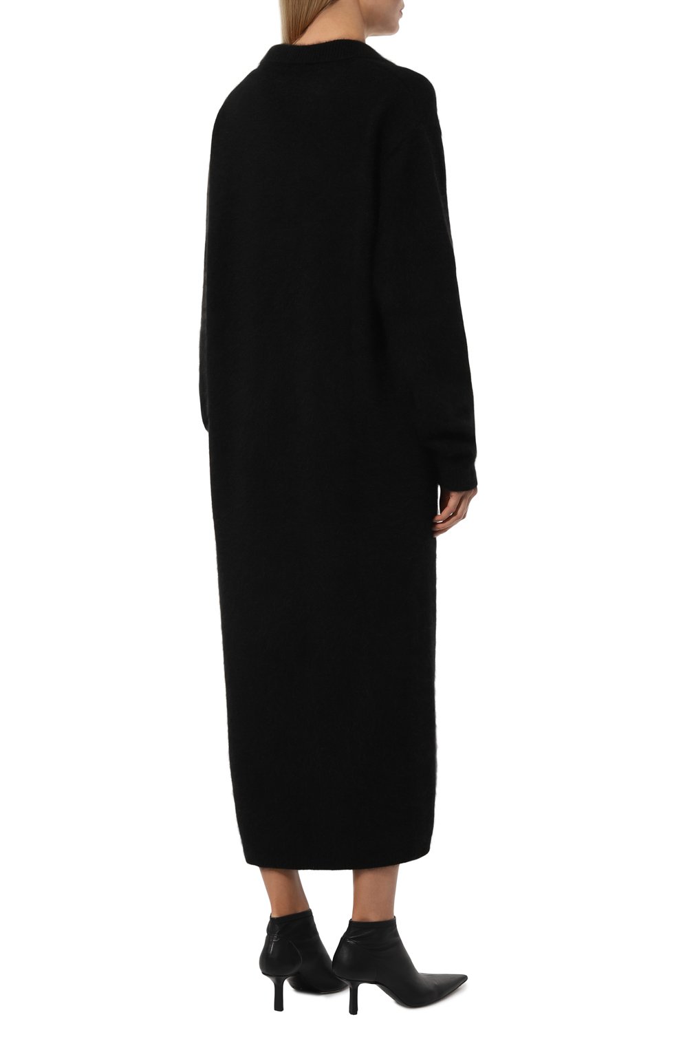 Платье из шерсти и вискозы LESYANEBO черного цвета по цене 54000 руб., арт. FW23/KNIT0011, фото 4 Платье из шерсти и вискозы LESYANEBO, арт. FW23/KNIT0011, фото 4