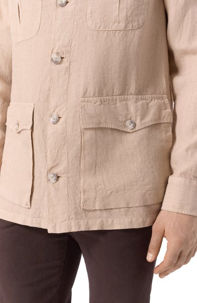 Льняная куртка-рубашка 120% LINO, арт. 32ALIM89RH/0253/000, фото 5