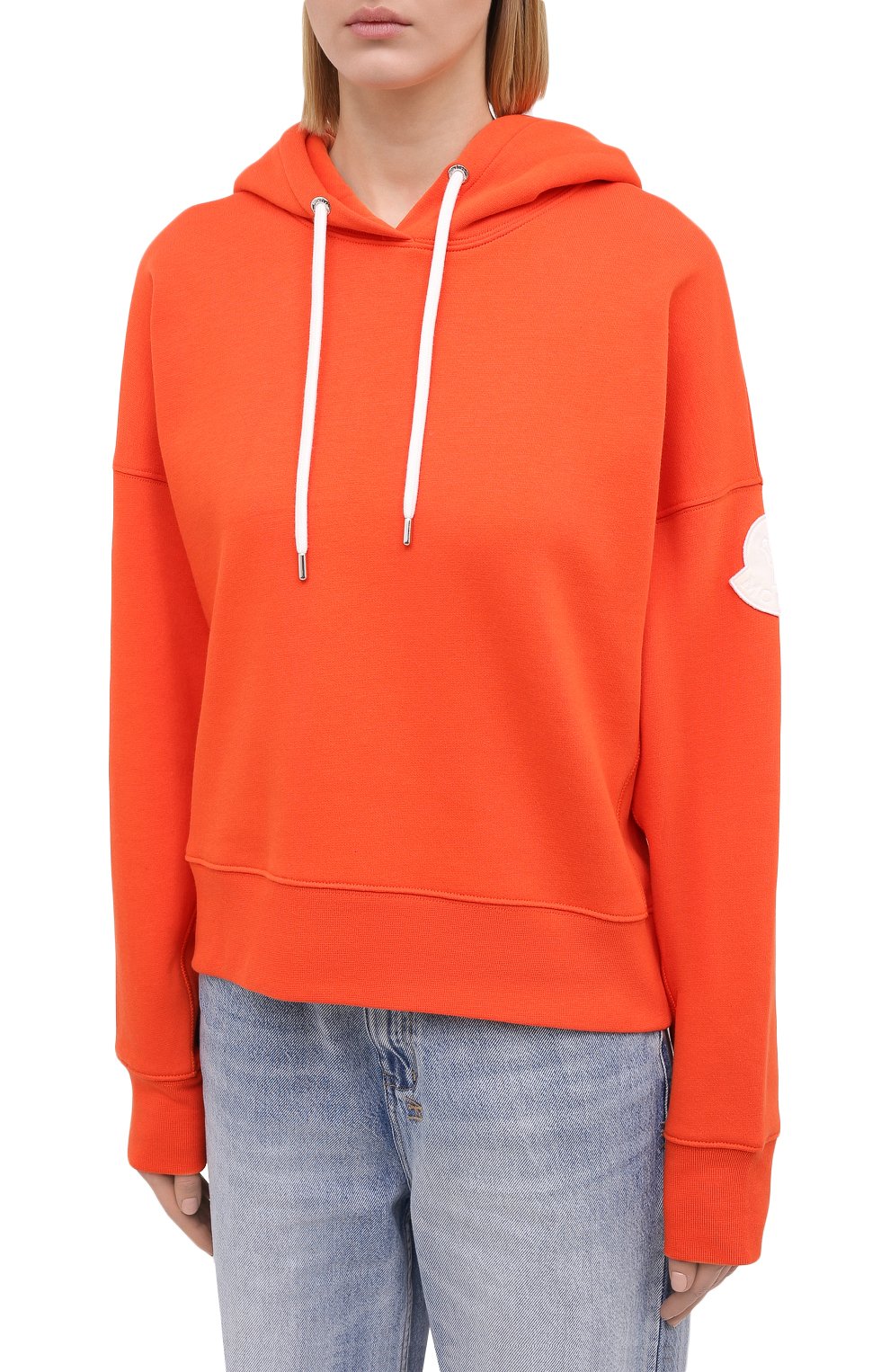 Хлопковое худи MONCLER оранжевого цвета по цене 36200 руб., арт. F2-093-8G752-10-V8186, фото 3 Хлопковое худи MONCLER, арт. F2-093-8G752-10-V8186, фото 3
