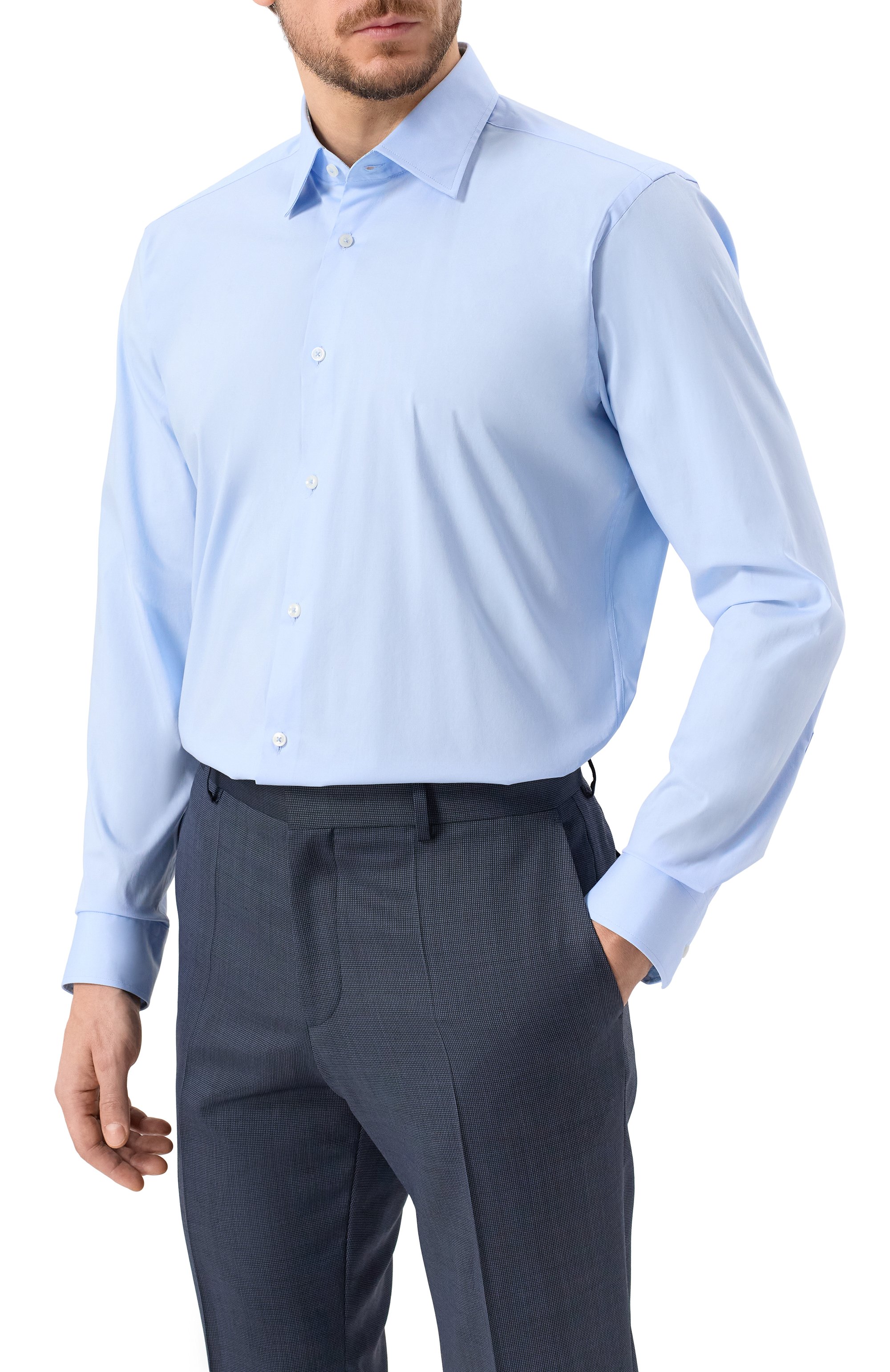 Хлопковая сорочка BOSS, арт. 50527190, фото 3