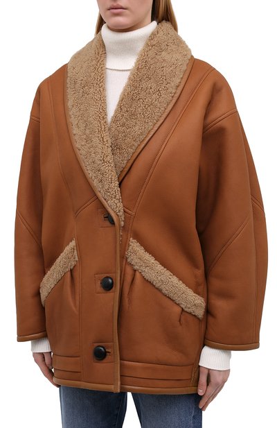 Дубленка ISABEL MARANT коричневого цвета по цене 416500 руб., арт. MA0685-20A001I/AUDRINA, фото 3 Дубленка ISABEL MARANT, арт. MA0685-20A001I/AUDRINA, фото 3