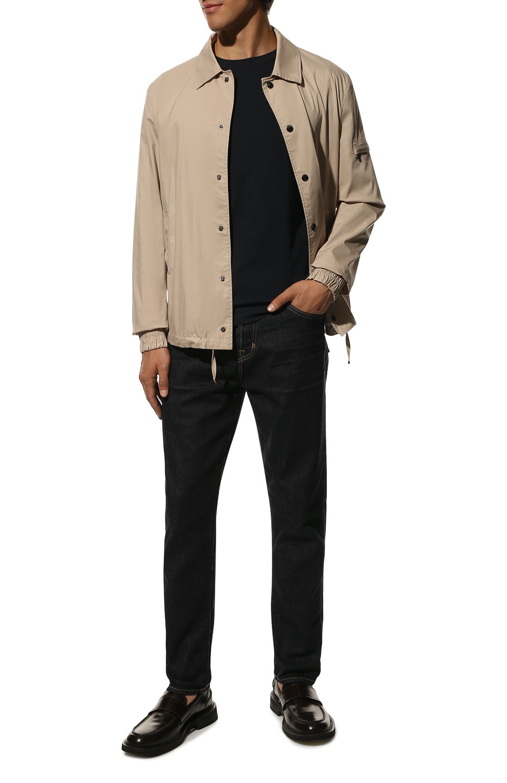 Хлопковая футболка FRADI темно-синего цвета по цене 18750 руб., арт. T65/TN5425, фото 2 Хлопковая футболка FRADI, арт. T65/TN5425, фото 2