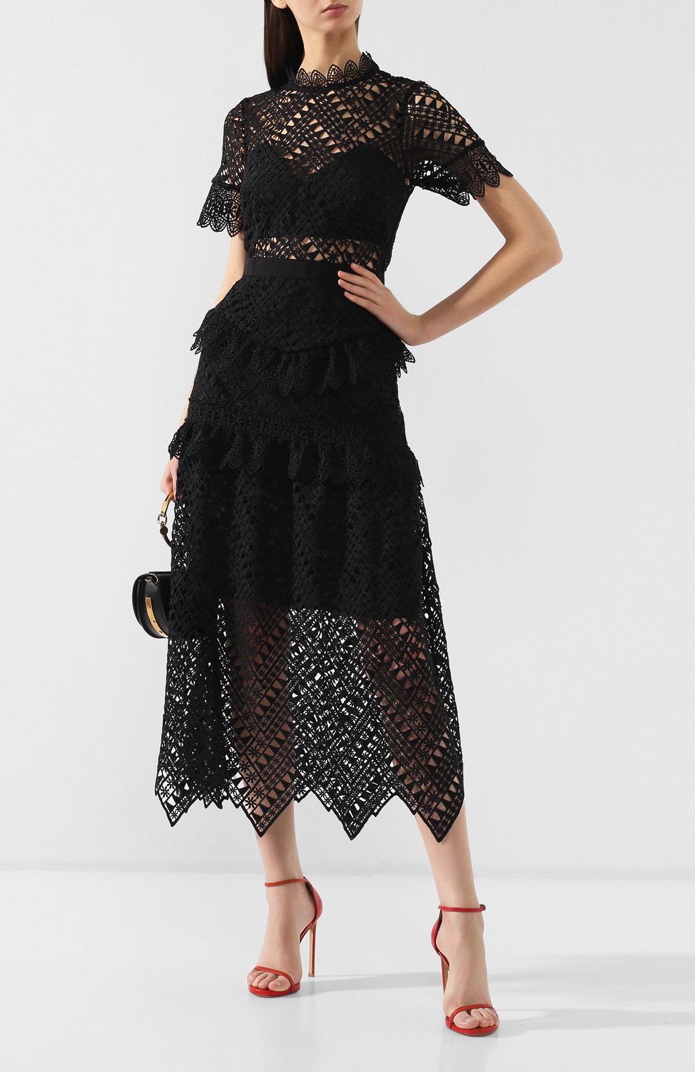 Кружевное платье-миди SELF-PORTRAIT, арт. SP20-089, фото 2