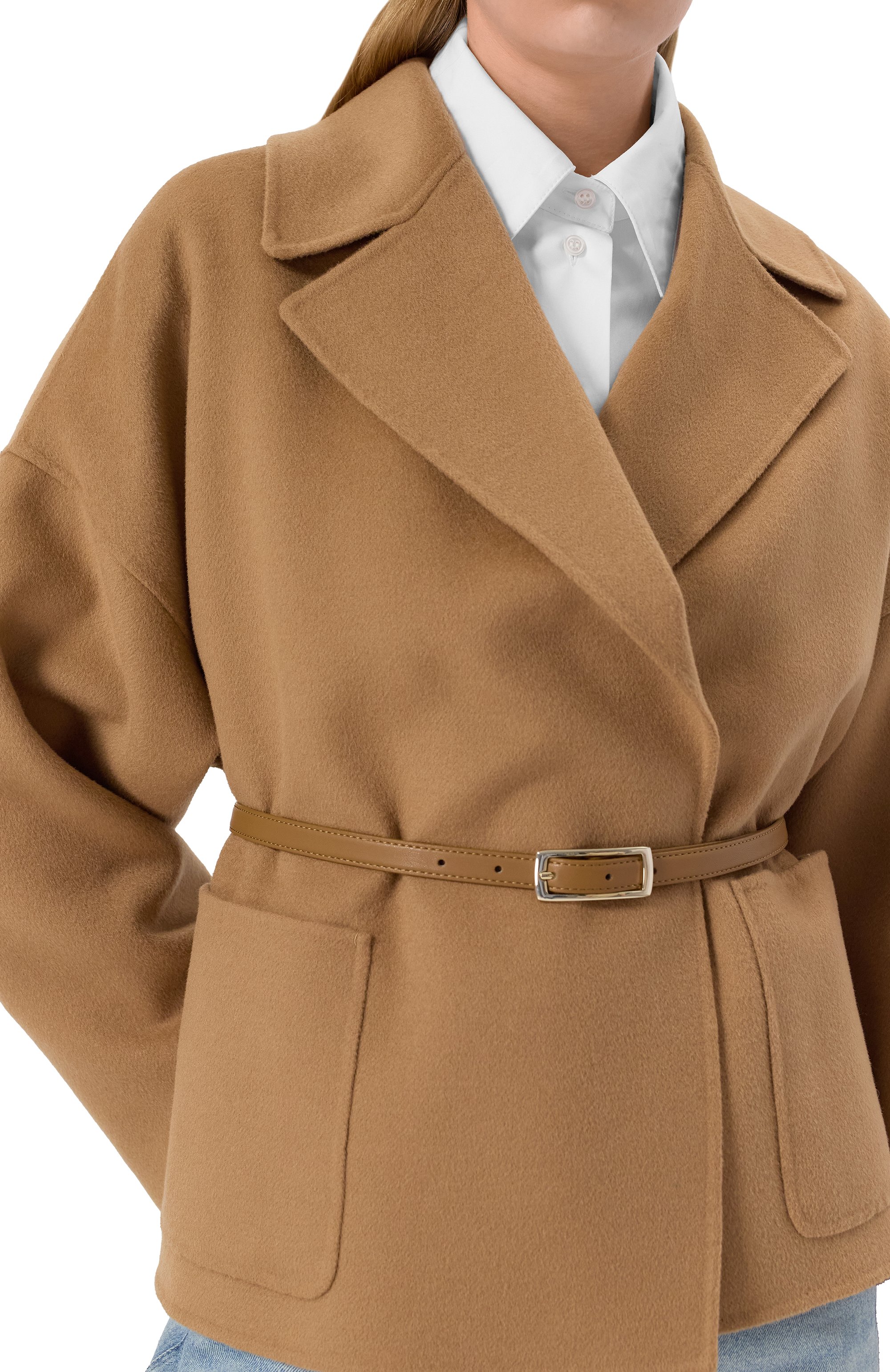 Полупальто из шерсти и кашемира MAX MARA STUDIO, арт. BLASY, фото 5