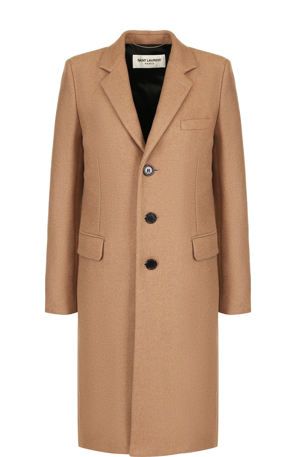 Однотонное шерстяное пальто прямого кроя SAINT LAURENT, арт. 517798/Y190T, фото 1