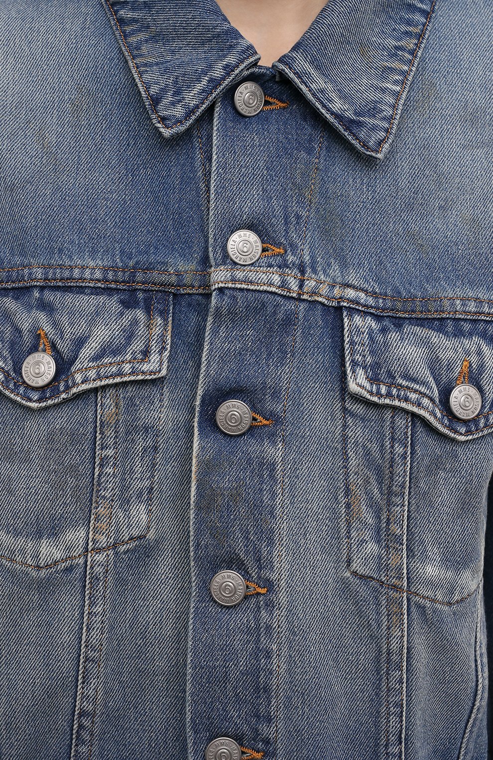 Джинсовая куртка MM6 голубого цвета по цене 76950 руб., арт. S52AM0193/S30460, фото 5 Джинсовая куртка MM6, арт. S52AM0193/S30460, фото 5