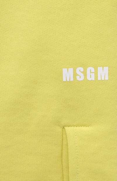 Хлопковые шорты MSGM желтого цвета по цене 15600 руб., арт. 3041MDB60 217299, фото 5 Хлопковые шорты MSGM, арт. 3041MDB60 217299, фото 5
