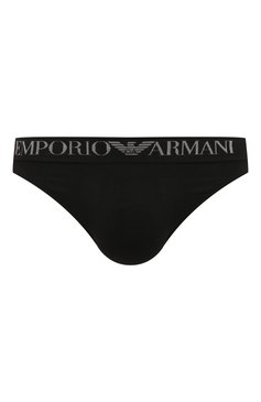 Мужские брифы EMPORIO ARMANI черного цвета, арт. 112090/4F528 | Фото 1 (Материал сплава: Проставлено; Нос: Не проставлено; Материал внешний: Синтетический материал; Кросс-КТ: бельё; Мужское Кросс-КТ: Трусы; Трусы М: Брифы)