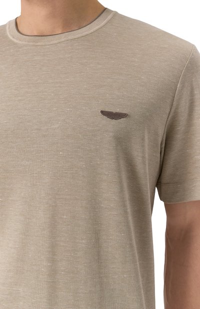 Футболка из хлопка и шелка boss x aston martin BOSS CAMEL, арт. 50537874, фото 5