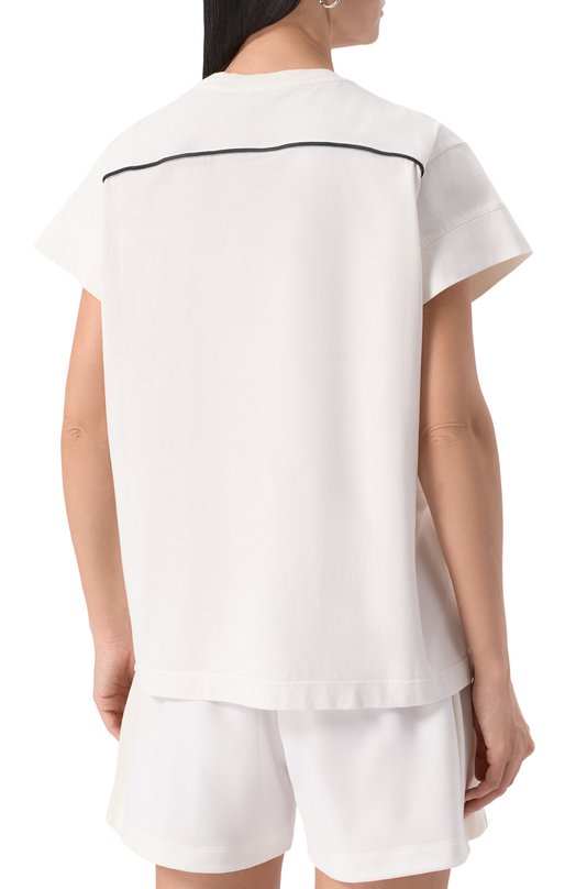 Хлопковая футболка Pinko 105270/A2ME Белый  105270/A2ME Фото 4