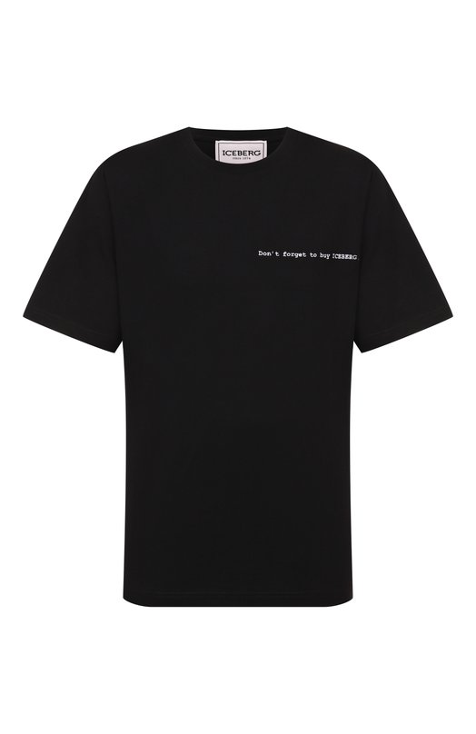 Хлопковая футболка Iceberg F023/6327 Чёрный F023/6327