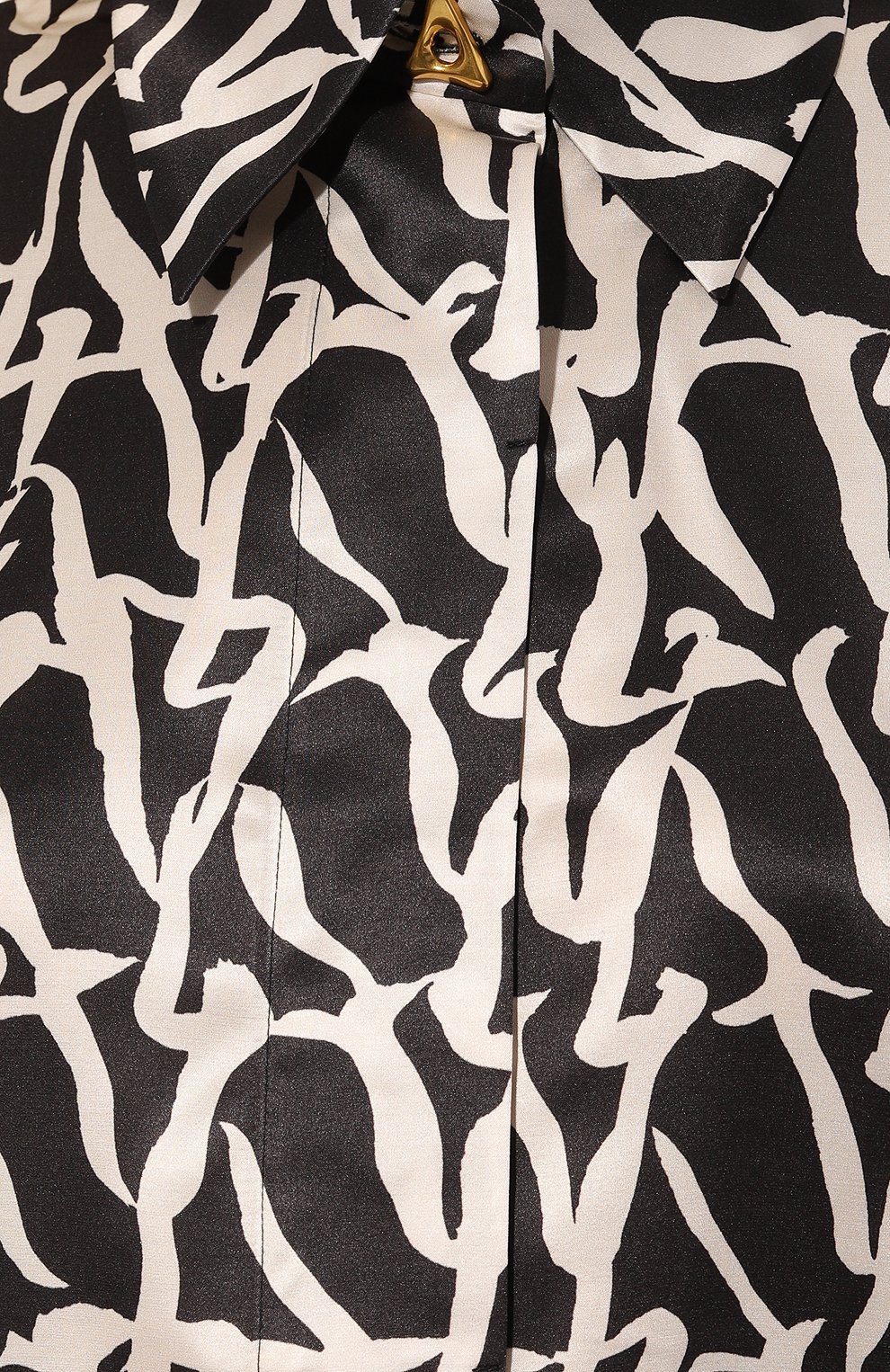 Рубашка из вискозы и шелка AERON черно-белого цвета по цене 69950 руб., арт. SH138/974, фото 5 Рубашка из вискозы и шелка AERON, арт. SH138/974, фото 5