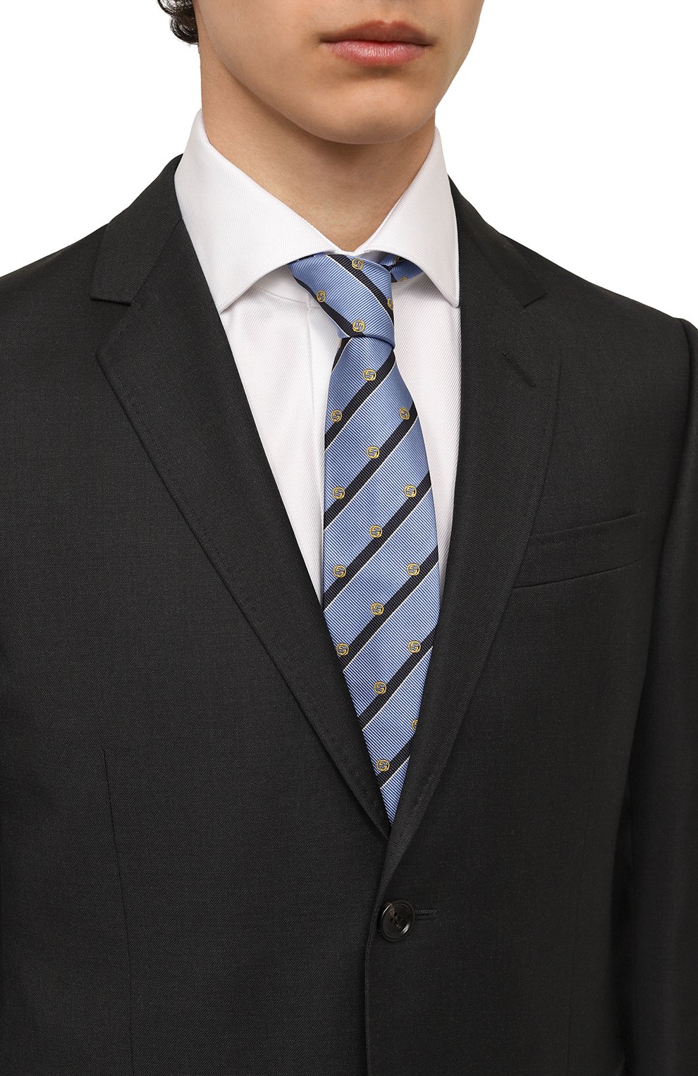 Шелковый галстук GUCCI, арт. 660058 4E002, фото 2