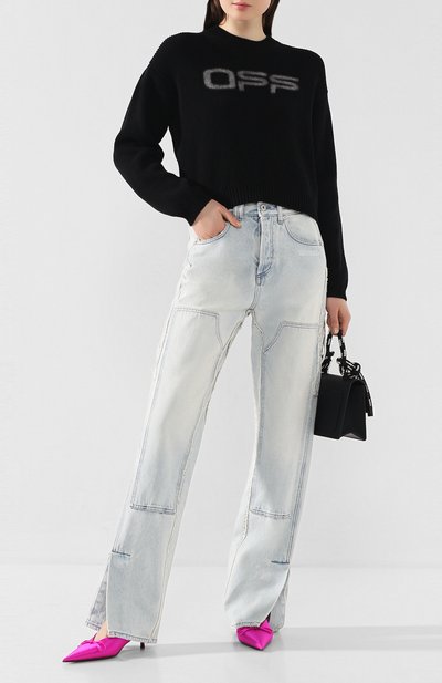 Хлопковый свитер OFF-WHITE, арт. 0WHE021R20H280871001, фото 2