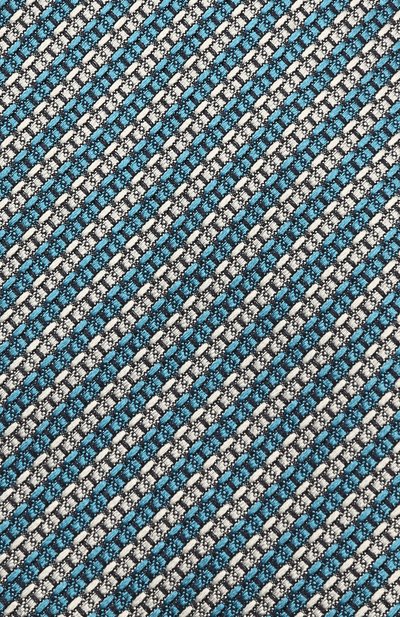 Шелковый галстук с узором ZEGNA бирюзового цвета по цене 19600 руб., арт. Z9E601XW, фото 3 Шелковый галстук с узором ZEGNA, арт. Z9E601XW, фото 3