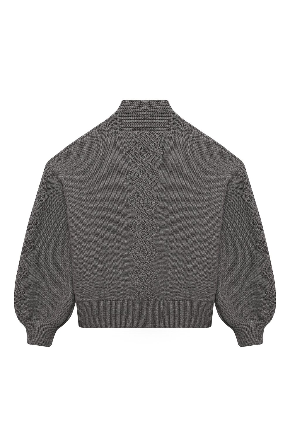 Хлопковый кардиган ERMANNO SCERVINO темно-серого цвета по цене 14200 руб., арт. SFMA019C/FL226, фото 2 Хлопковый кардиган ERMANNO SCERVINO, арт. SFMA019C/FL226, фото 2