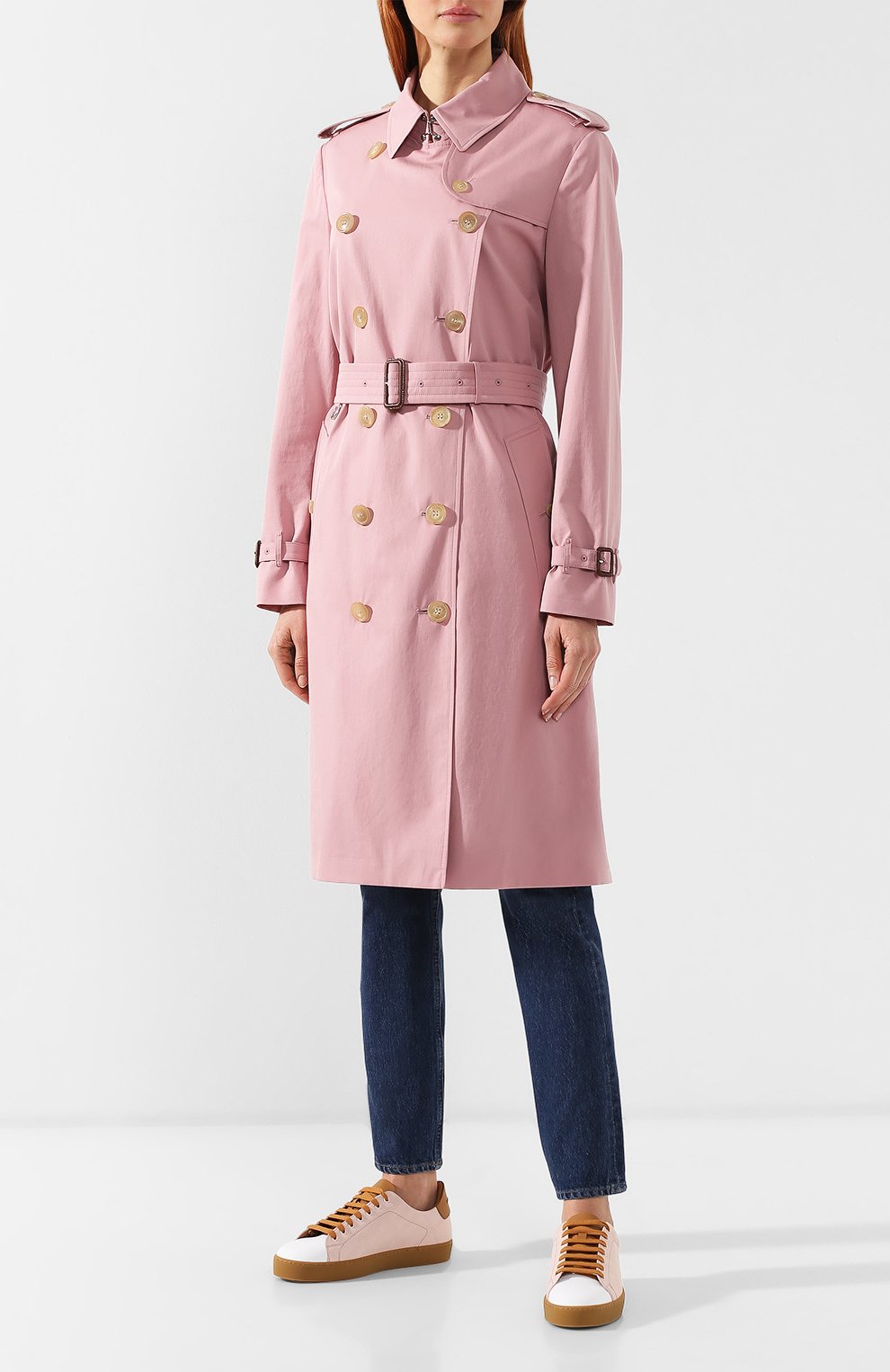 Хлопковый тренч kensington BURBERRY светло-розового цвета по цене 260000 руб., арт. 8003525, фото 3 Хлопковый тренч kensington BURBERRY, арт. 8003525, фото 3