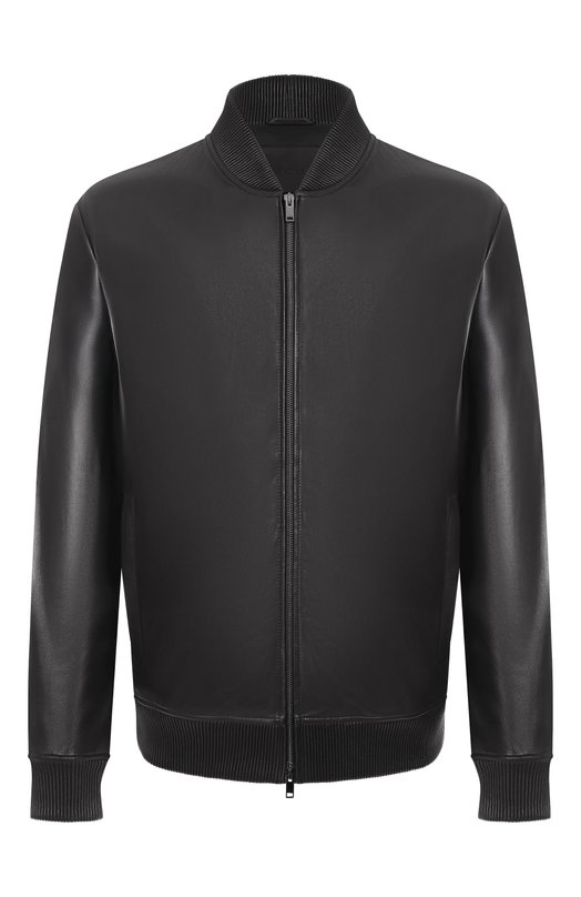 Кожаный бомбер MVST 54202 Чёрный 54202