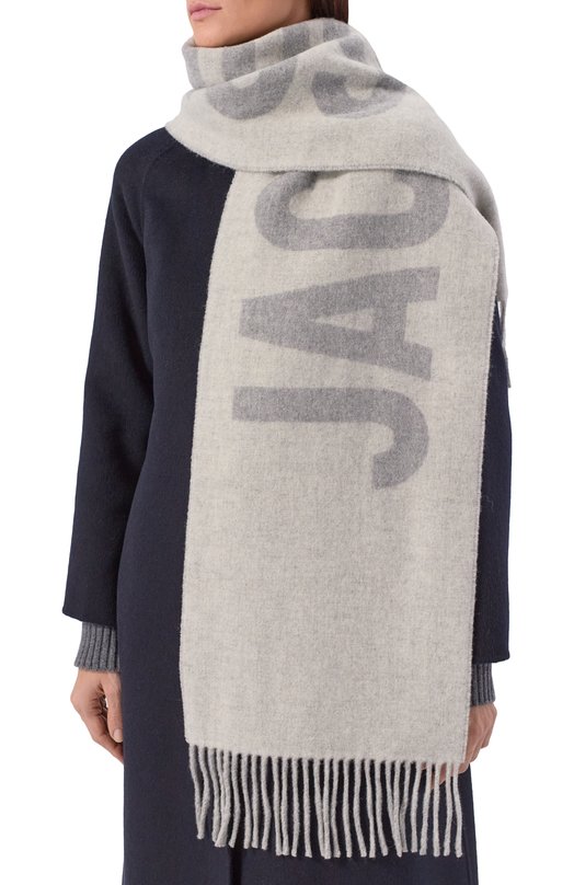 Шерстяной шарф Jacquemus 22HACU00435A0T/4001 Серый  22HACU00435A0T/4001 Фото 2