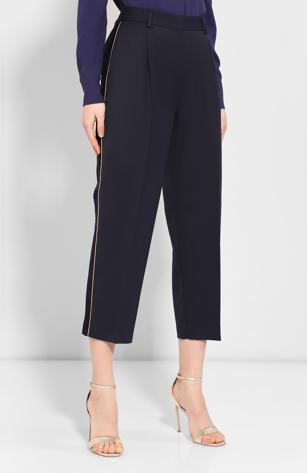 Брюки с лампасами TOMMY HILFIGER темно-синего цвета по цене 13990 руб., арт. WW0WW23767, фото 3 Брюки с лампасами TOMMY HILFIGER, арт. WW0WW23767, фото 3