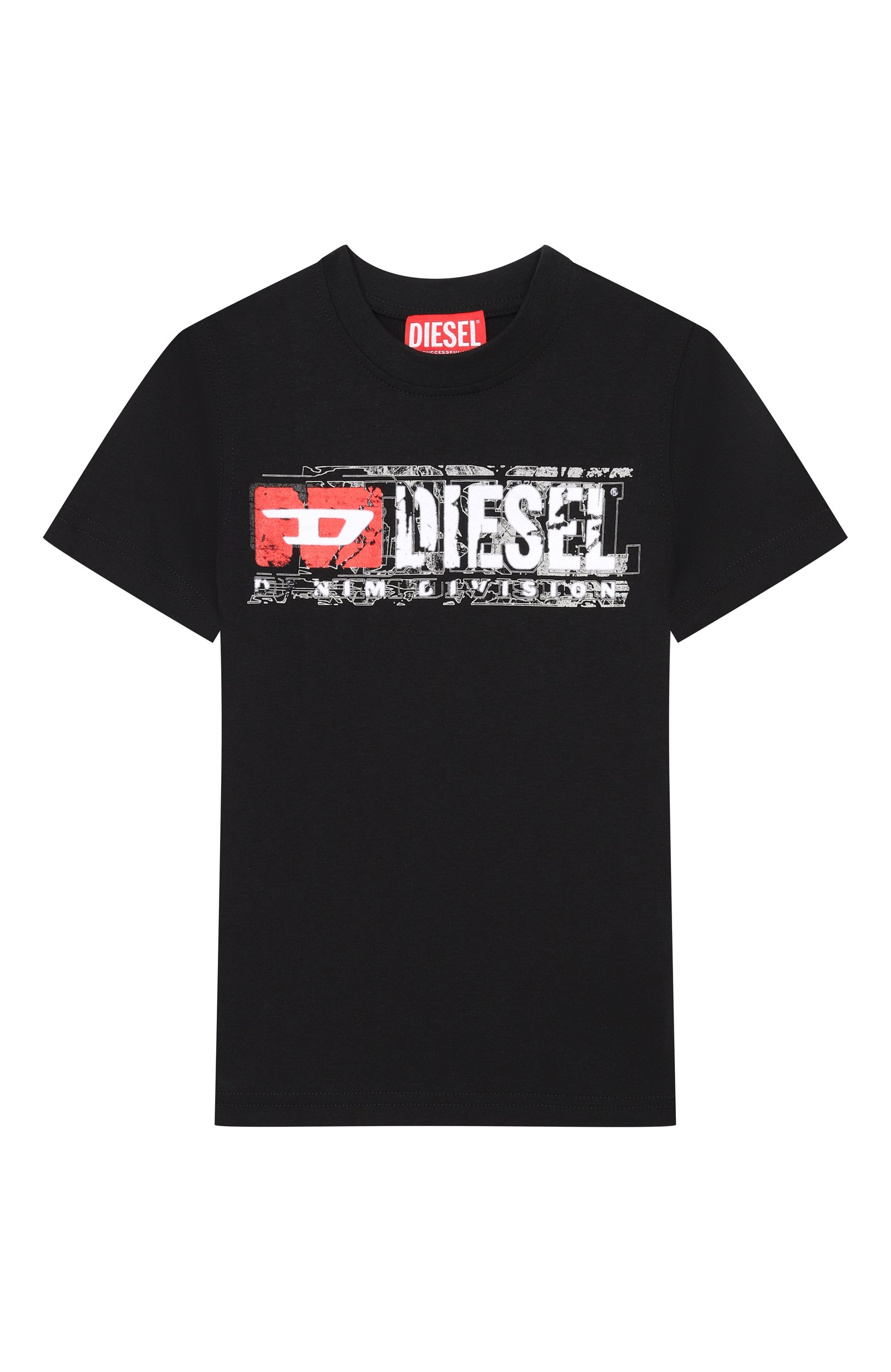 Хлопковая футболка DIESEL черного цвета по цене 9680 руб., арт. J02976/00YI9, фото 1 Хлопковая футболка DIESEL, арт. J02976/00YI9, фото 1