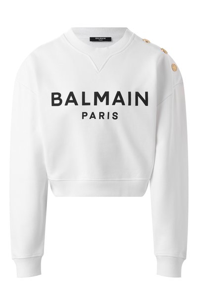 Женский хлопковый свитшот BALMAIN, арт. EF1JQ002/BB02