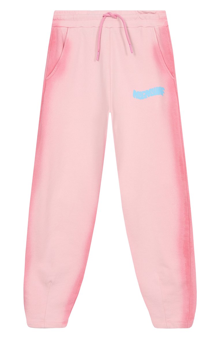 Детские хлопковые джоггеры MSGM KIDS светло-розового цвета, арт. S5MSJUFP239 | Фото 1 (Нос: Не проставлено; Материал внешний: Хлопок; Девочки Кросс-КТ: Джоггеры-одежда, Брюки-спорт; Ростовка одежда: 6 лет | 116 см, 8 лет | 128 см, 10 - 11 лет | 140 - 146см, 12 лет | 152 см, 16 лет | 164 см)