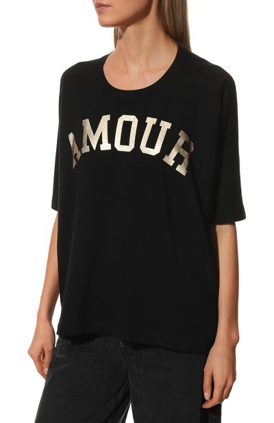 Хлопковая футболка ZADIG AND VOLTAIRE, арт. JWSS00010, фото 3