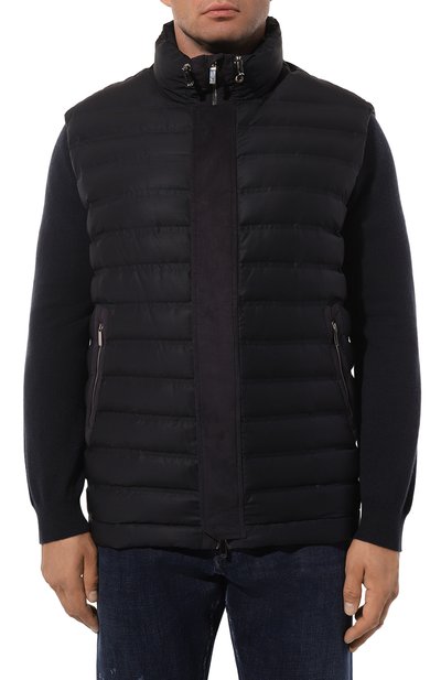 Пуховый жилет ZILLI темно-синего цвета по цене 486500 руб., арт. PGZ111M03024045UA/62, фото 3 Пуховый жилет ZILLI, арт. PGZ111M03024045UA/62, фото 3