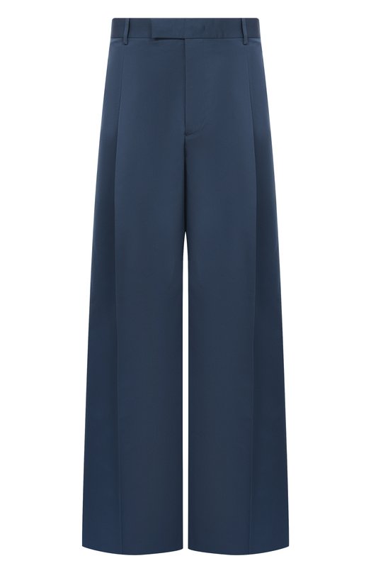 Брюки из хлопка и шелка Jil Sander J22KA0327/J45266 Синий J22KA0327/J45266