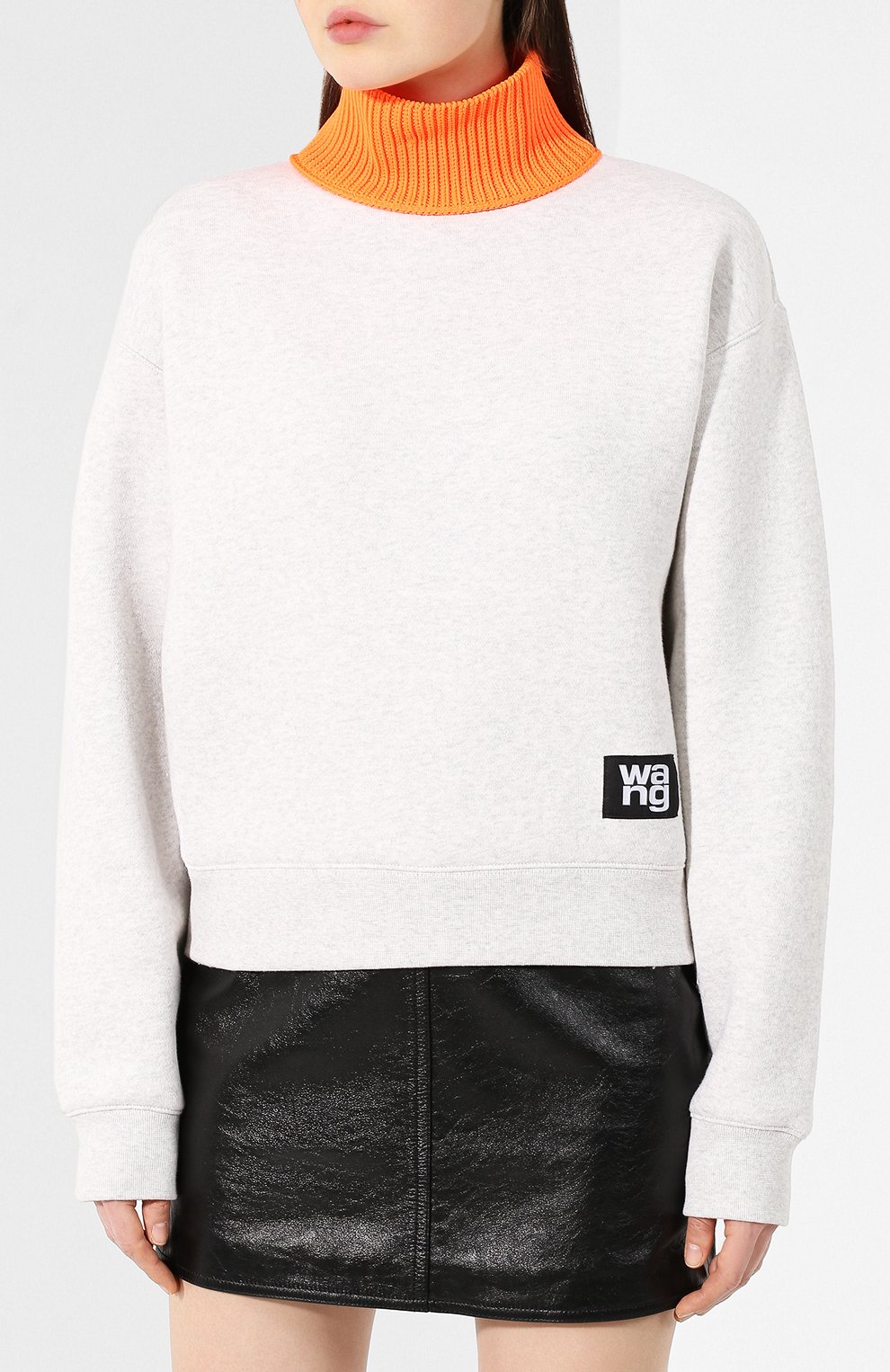 Хлопковый свитер ALEXANDERWANG.T серого цвета по цене 27500 руб., арт. 4CC2191087, фото 3 Хлопковый свитер ALEXANDERWANG.T, арт. 4CC2191087, фото 3