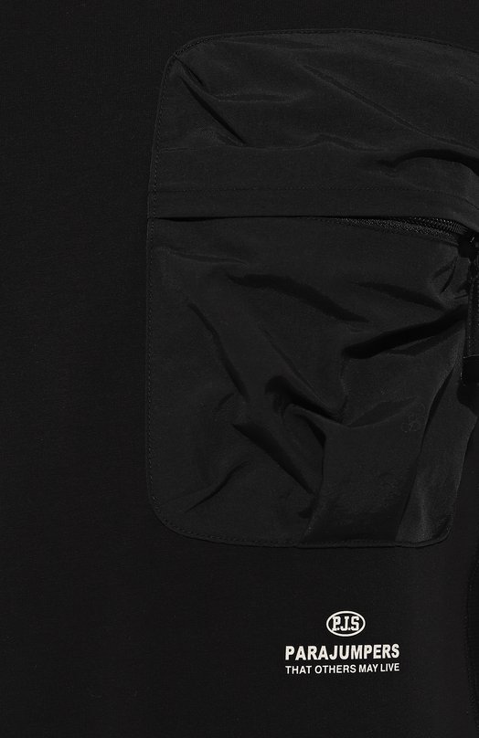 Хлопковый свитшот Parajumpers PMFLRE01 Чёрный  PMFLRE01 Фото 5