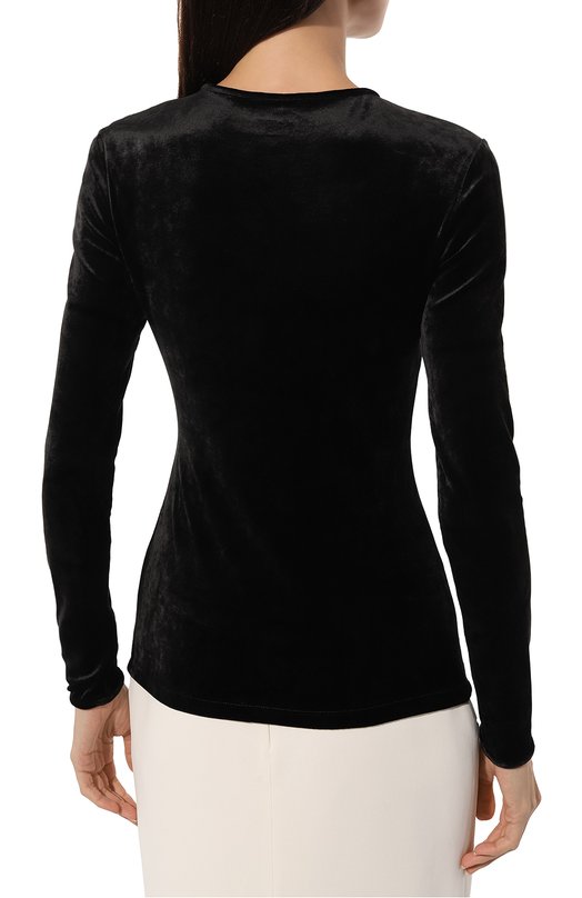 Бархатный топ Giorgio Armani 6DAM74/AJZXZ Чёрный  6DAM74/AJZXZ Фото 4