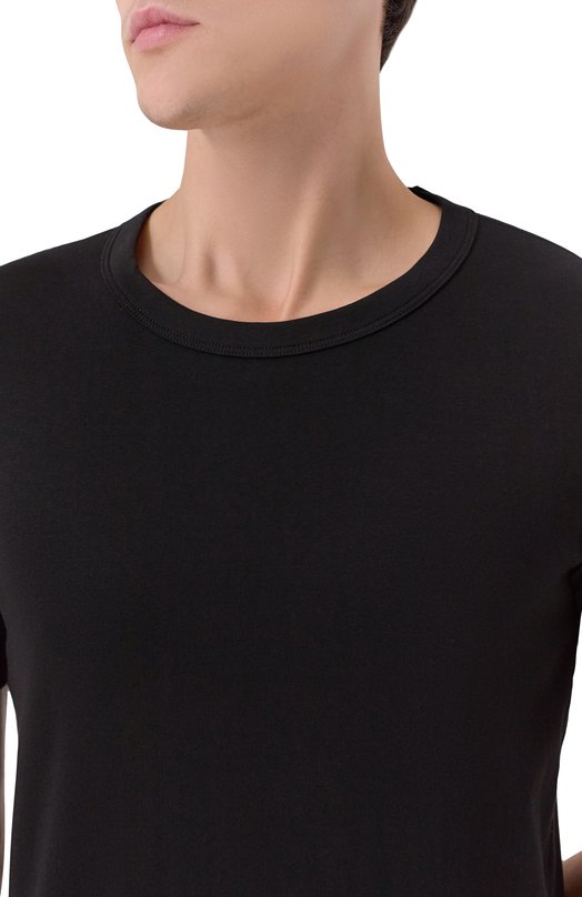 Хлопковая футболка Kiton UNWM008K0275H01 Чёрный  UNWM008K0275H01 Фото 5