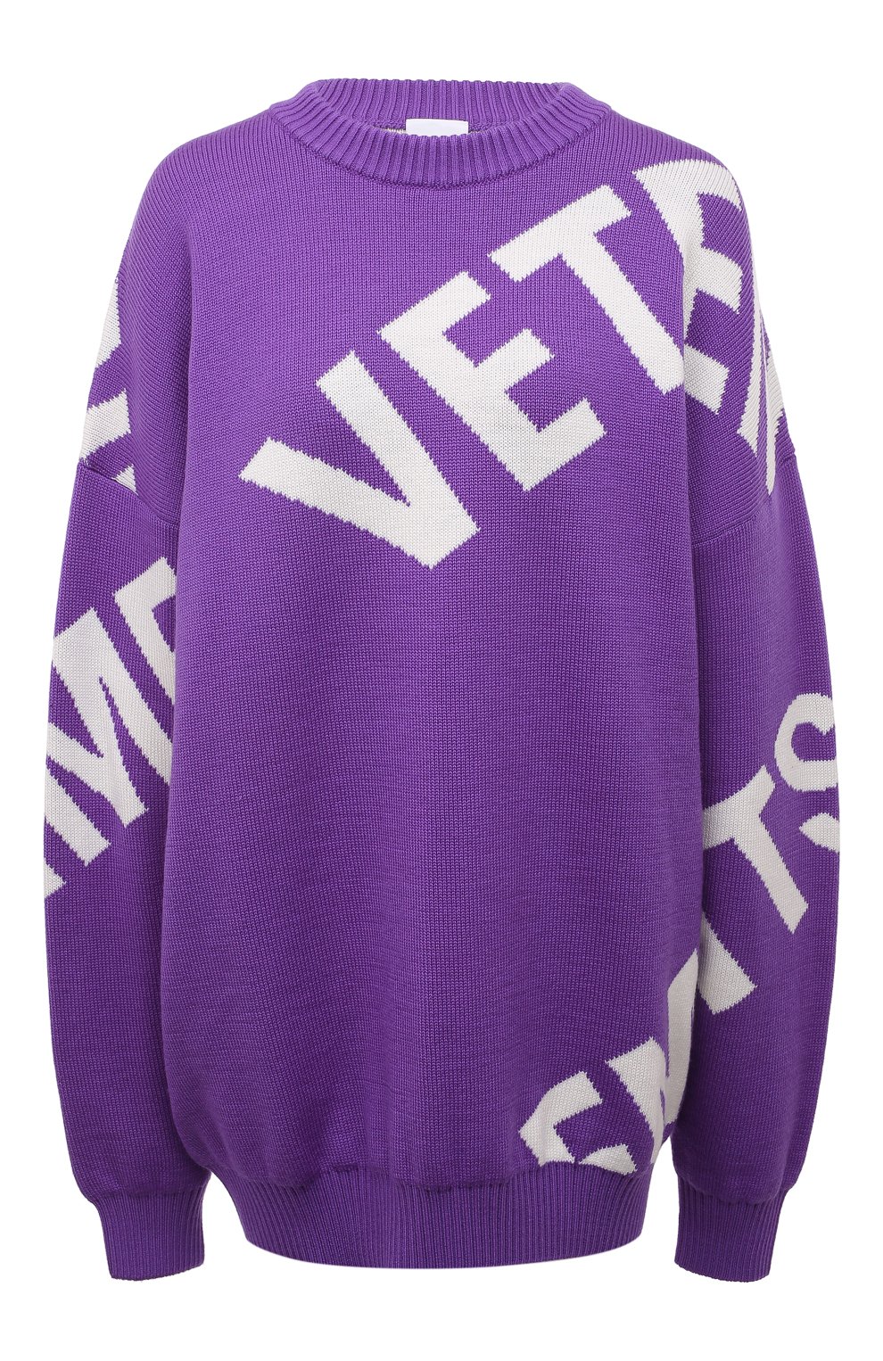 Шерстяной свитер VETEMENTS фиолетового цвета по цене 132000 руб., арт. UA53KN200U 2901/W, фото 1 Шерстяной свитер VETEMENTS, арт. UA53KN200U 2901/W, фото 1