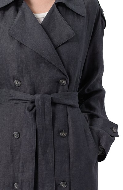 Льняной тренч 12 STOREEZ, арт. 132819, фото 5